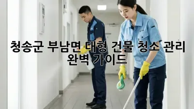 청송군 부남면 대형 건물 청소 관리 완벽 가이드